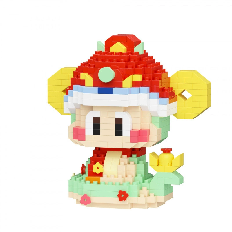 潮乐创 Lego, doll, mascot, constructor, toy, small particles