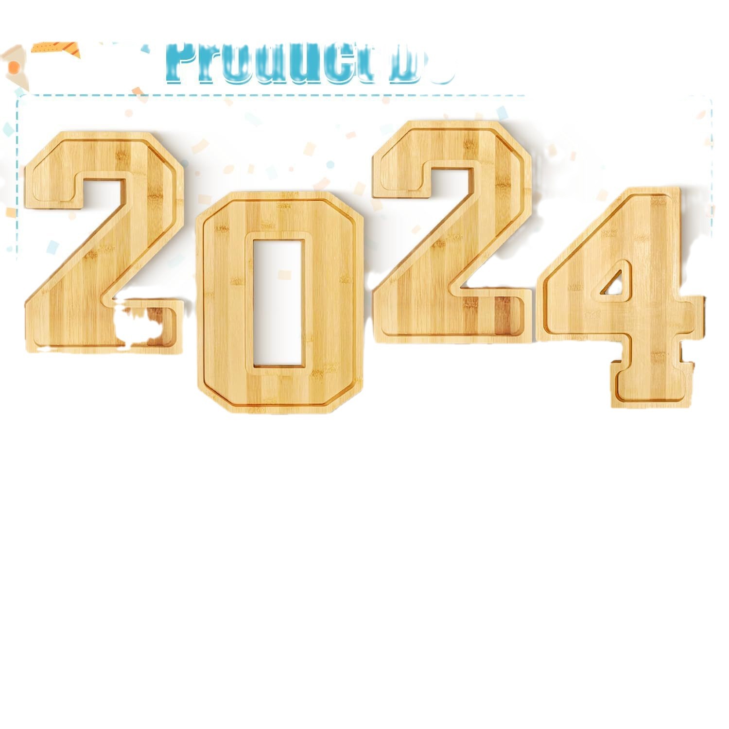 2024 plato de comida cocida de graduación plato de comida cocida de bambú decoración de bebé ensalada de frutas plato de queso plato de comida de verduras plato de comida