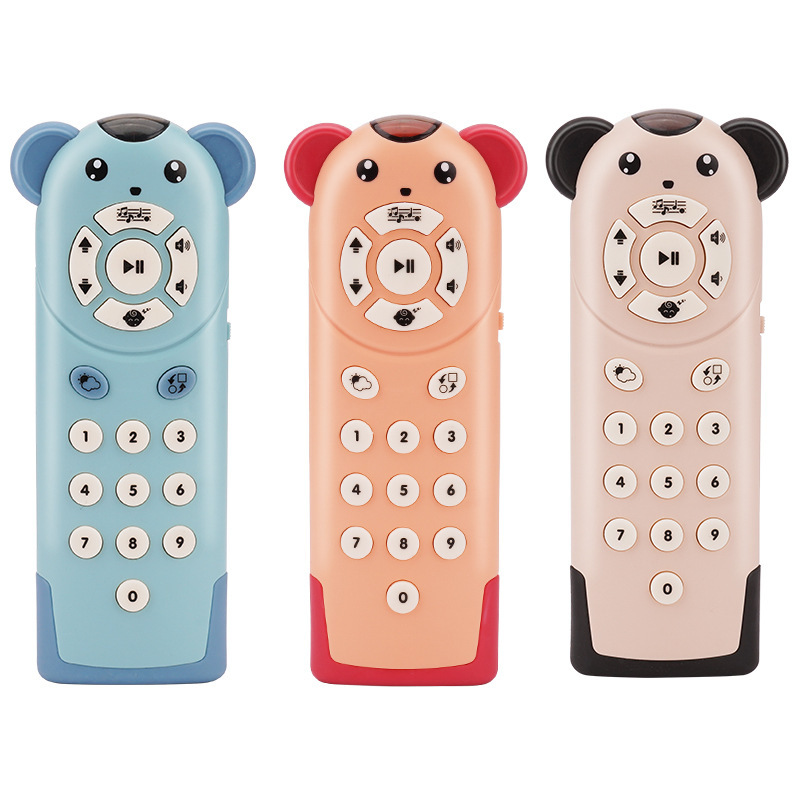 Bebé educativo multi-función de simulación de control remoto modelo de juguete teléfono móvil de los niños de educación temprana botón morder juguete