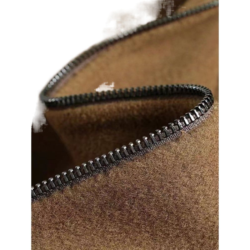 秋冬の新型男性高級コートは両面のラシャコートを厚くして秋にはカジュアルな毛を襟にしますねコート男