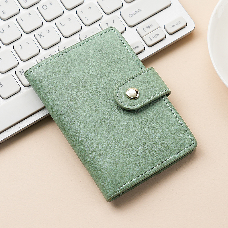 Cartera de alta calidad para hombres, exquisita y compacta multifuncional, cartera corta plegada, ultra delgada y simple, una pequeña cartera de tarjetas.