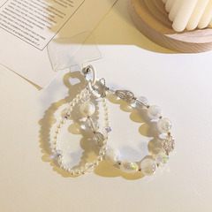 韓風ins珠珠鏈條手機殼掛繩相機CCD掛飾網紅手機鏈條耳機套鑰匙扣