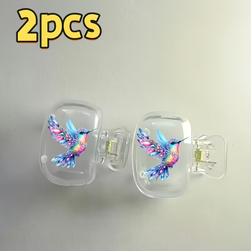 2pcs，彩色的蜂鸟牙刷夹便携组合套装家用刷夹保护套