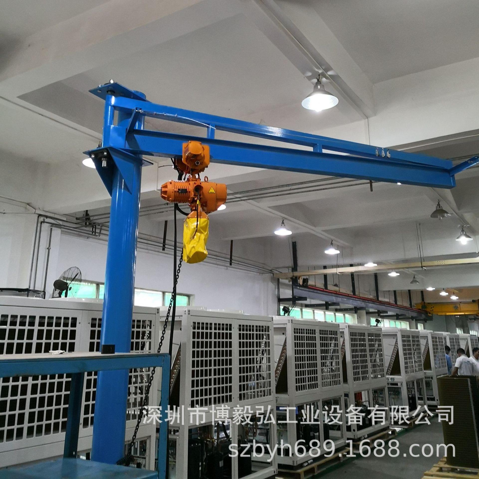 0.5吨立柱式悬臂起重机环链电动葫芦手动360度旋转悬臂吊起重设备