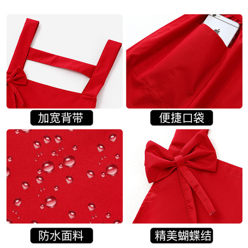 Kitchen Cooking Apron for Home Use: Waterproof & Oil-Proof, 2025 New Arrival—Instagram-Famous, Fashionable, Commercial-Grade Workwear Designed Specifically for Restaurants