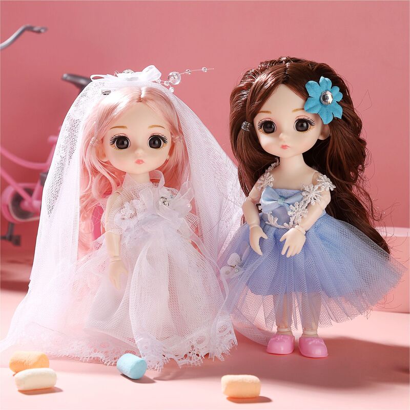 8-Point Bjd 12-Point Ob11 Doll Clothes 6inch Doll Dress-Up Clothes Cute Set Princess Loli Dress Wholesale