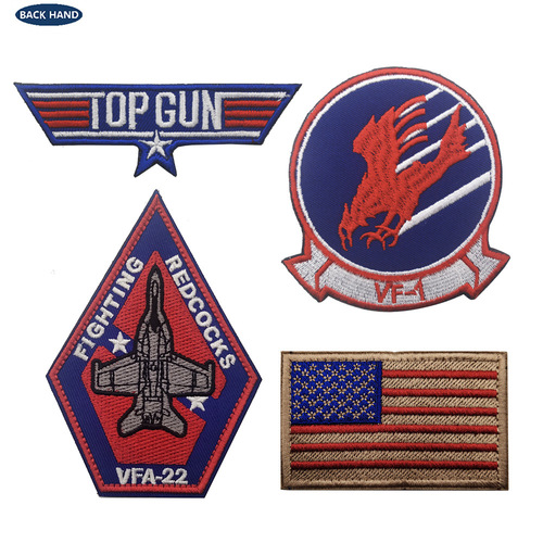 Overseas customers TOP GUN blue line aircraft embroidery patch Top Gun 2 cloth patch Velcro morale patch