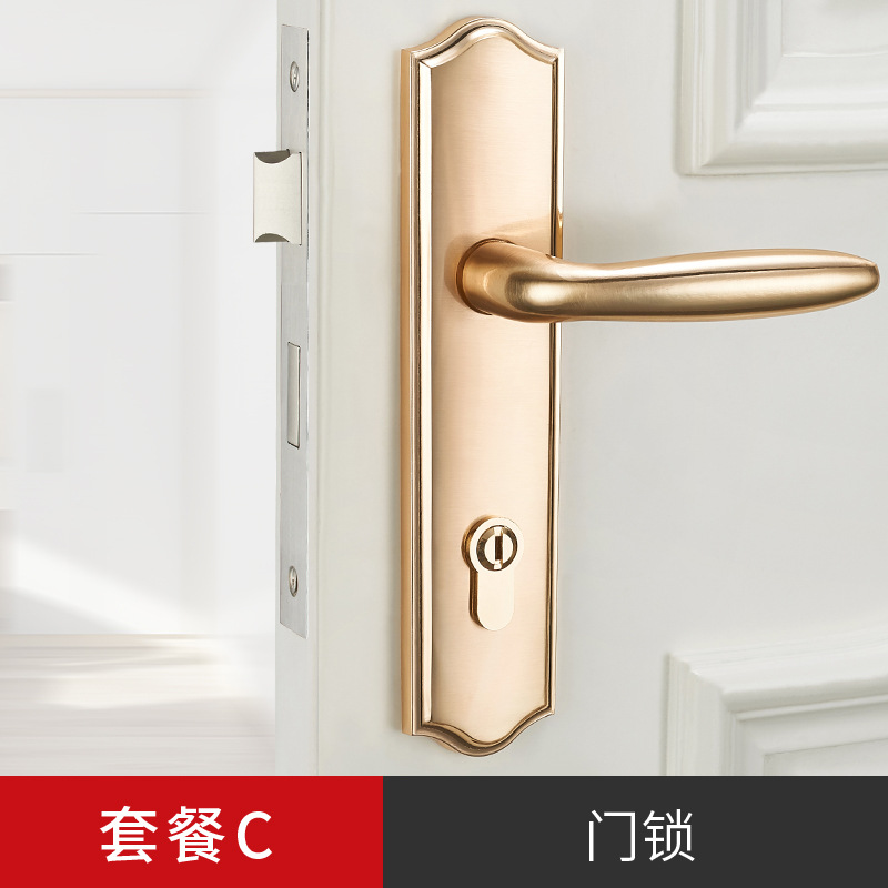 Biguiyuan dormitorio puerta cerradura mudo puerta de madera interior del hogar universal de la habitación manija de la puerta cerradura mecánica