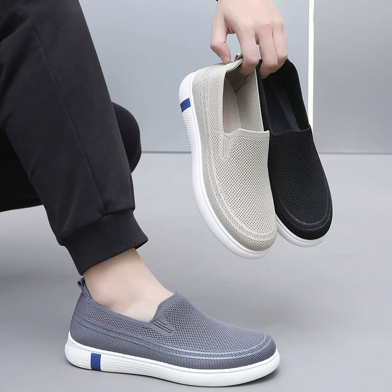Lightweight breathable casual sports shoes, slip‑on summer mesh, sizes 39–44