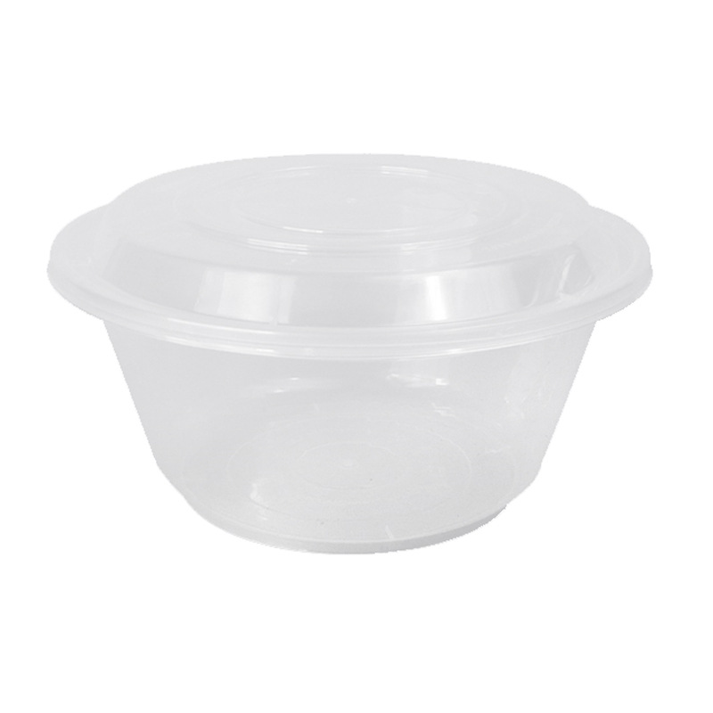Tazones desechables para llevar, 1200 tazones de ramen estilo japonés rojos y blancos, recipientes redondos gruesos para comida rápida, tazones ecológicos para uso comercial