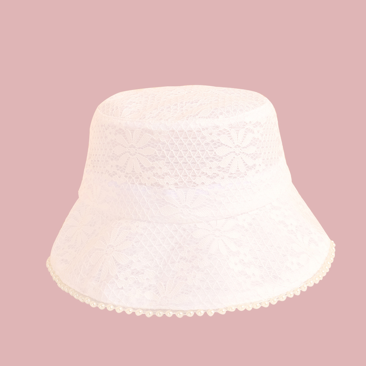 Korean Fashion Pearl Lace Fisherman Hat display picture 10