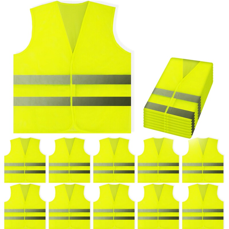 Reflective High Visibility Silver Stripe Men Women Work Cycling Running Surveyor First Aid Personnel
