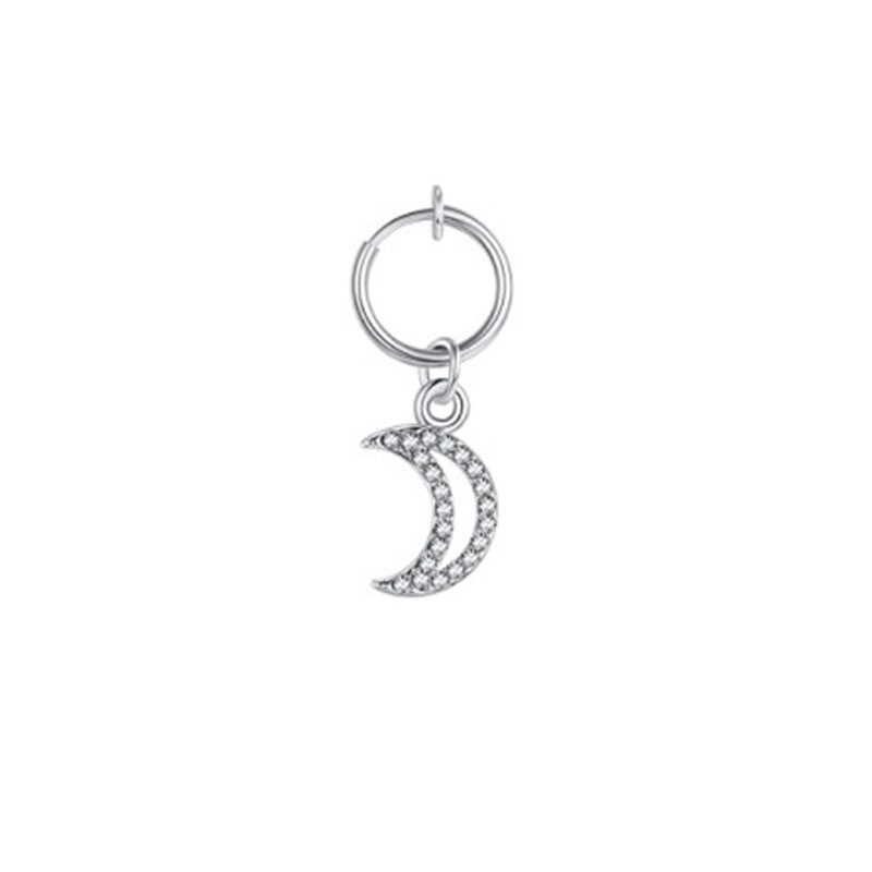 Nuovo anello all'ombelico con bottone semplice, in stile Ins, intarsiato con zirconi e diamanti, senza piercing, con pentagramma e cuore, all'ingrosso_voghion.com