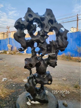 太湖石纯天然天然摆件灵璧中式文房案头奇石原石太湖石窟窿石天然