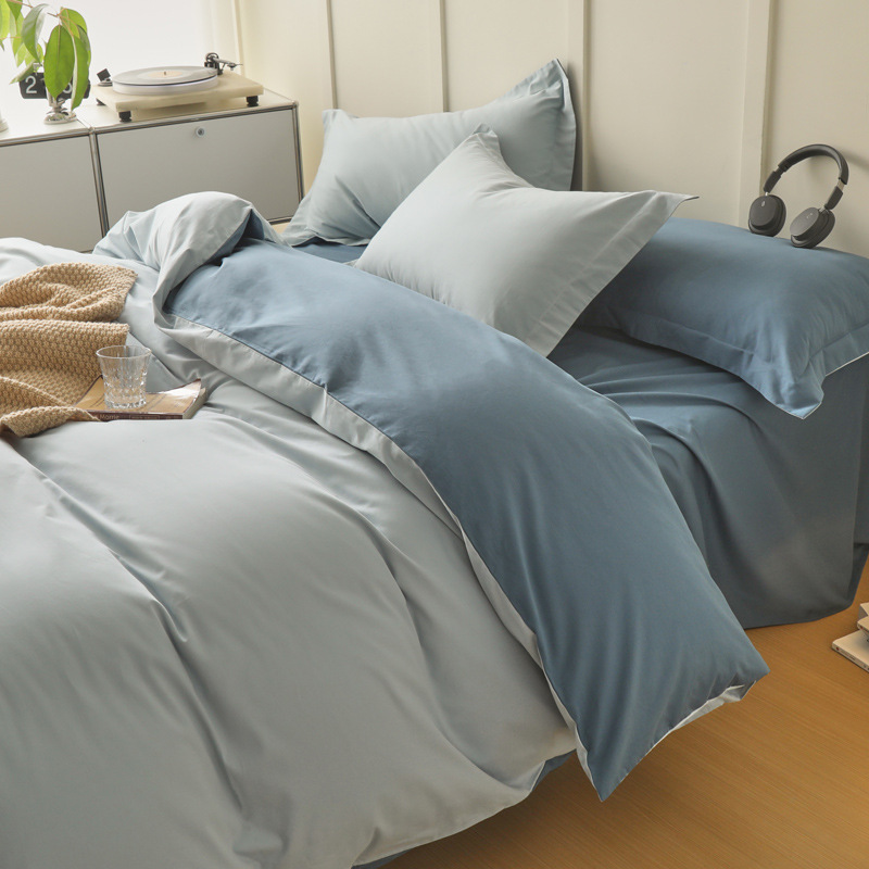 Alta gama A clase 100 algodón molido cuatro piezas para engrosar sábanas de algodón cubierta de cama caliente de otoño y invierno cuatro piezas