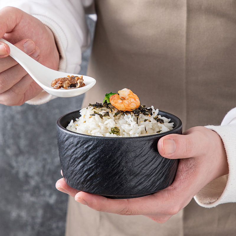 シンプルな食事の碗の家庭用高級感の泡の碗の平らな碗のスープの碗のサラダの碗のアイデアの陶磁器のご飯の碗は単一です。|undefined