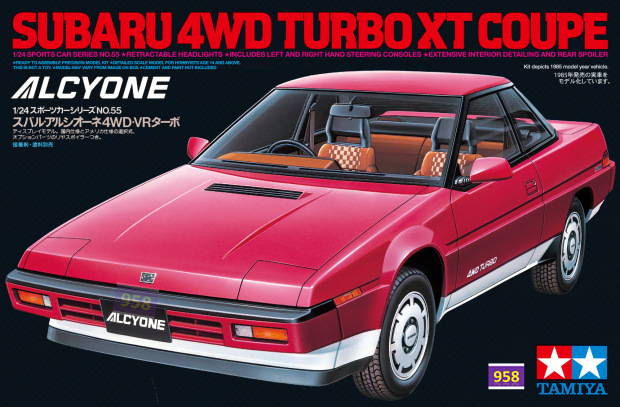 【958模型】汽车模型 24055 1/24 斯巴鲁 4WD Turbo XT Coupe