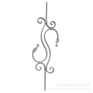 定制立杆花欧式铁艺熟铁艺欧式锻杆楼梯阳台护栏  栏杆立杆铁艺
