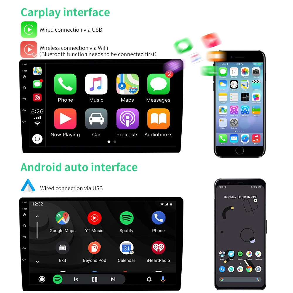 Cross -border dedicated to general hundred -changing host GPS car central control navigation carplay Android large -screen car navigation