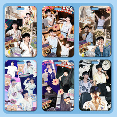 Pack of wholesale plastic sliding cover student ID cards, meal cards, name badges, small cards, work ID cards, card holders, access cards, and bus cards for Zhang Jieka