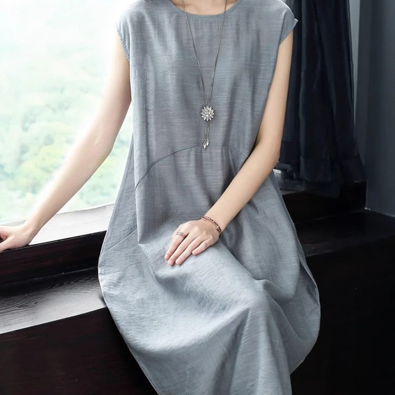 Summer 2025 New Women's Skirt Solid Color Artistic Skirt Simple and Elegant Slim Casual Mid-Length Dress Summer 2025 New Women's Skirt Solid Color Artistic Skirt Simple and Elegant Slim Casual Mid-Length Dress