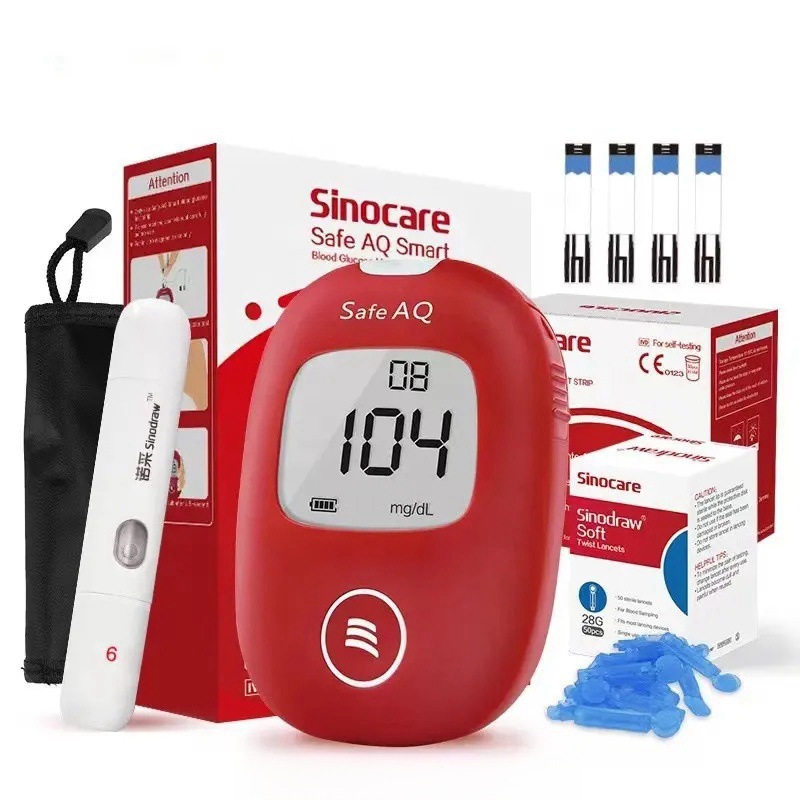 Exportación de comercio exterior sin codificación de glucosa en sangre Safe AQ inteligente detector de glucosa en sangre doméstico de precisión