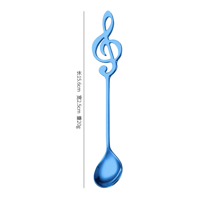 Creative Musical Gift, Treble Clef High Note Shaped Coffee Spoon, Cute And Exquisite Prize For Students_voghion.com
