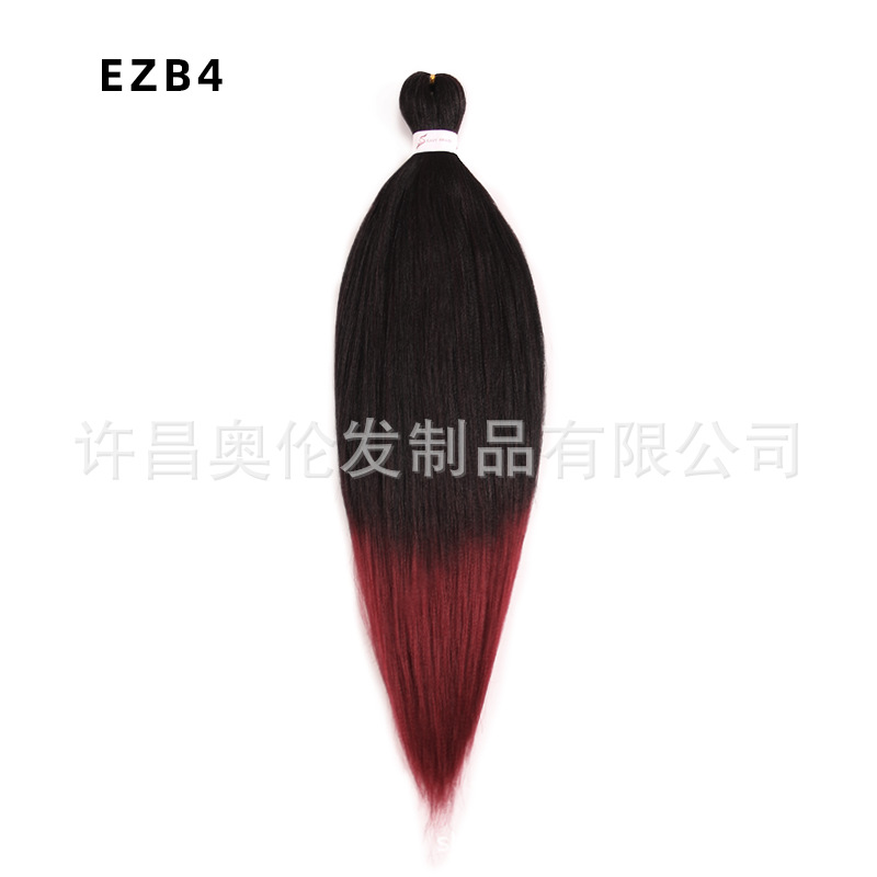 EZ peluca floja suave de fibra química africana 26 pulgadas 90 gramos de PVC bicolor ignífugo seda de baja temperatura gran trenza