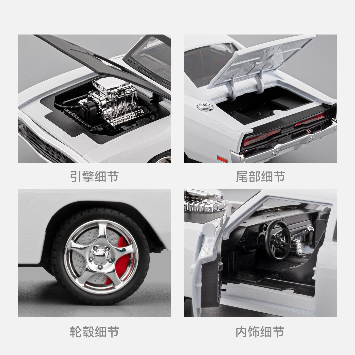 1: 24 Dodge Warhorse modelo de automóvil de aleación Echo sonido y luz clásico retro colección dormitorio escritorio decoración creativa coche deportivo image 5