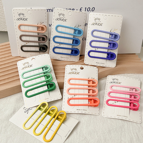 Ins-style candy-colored hair clip for women, side duckbill clip, 2024 new model, popular hair clip, bang clip, hair accessory