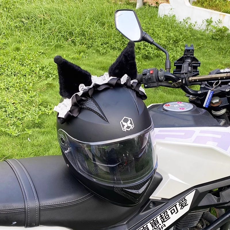 Motorcycle Detachable Plush Hair Band Helmet Decoration Accessories Half Full Ski Helmet Universal Detachable