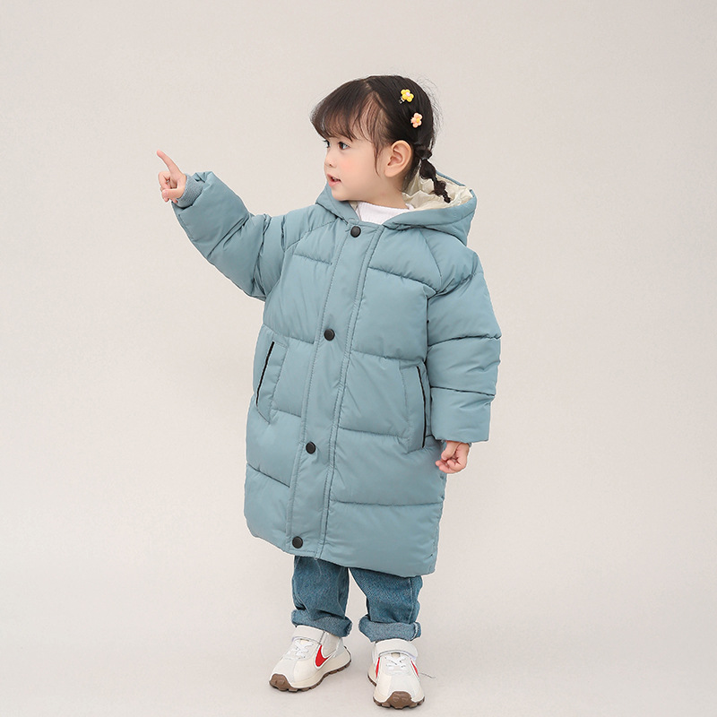 2024 ropa acolchada de algodón para niños ropa de invierno engrosada para hombres y mujeres ropa para niños mediana y grande abrigo grueso chaqueta acolchada de algodón para niños entrega de una pieza