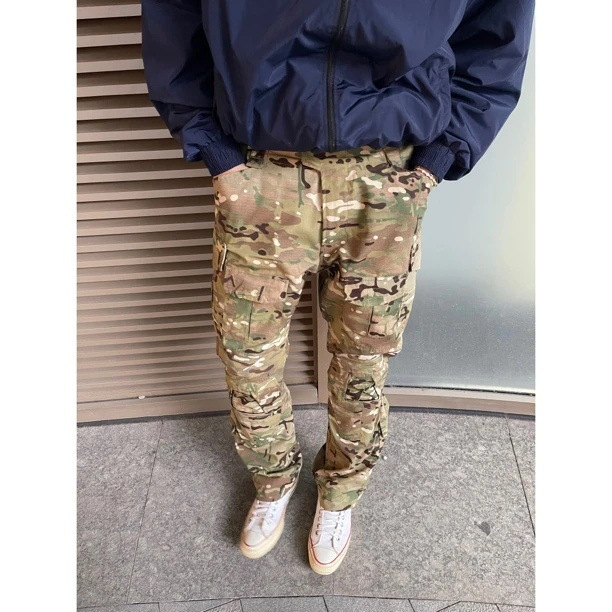Ttstudio军鸟风格2.0迷彩工装裤可调节男美式工装微喇防水长裤|undefined