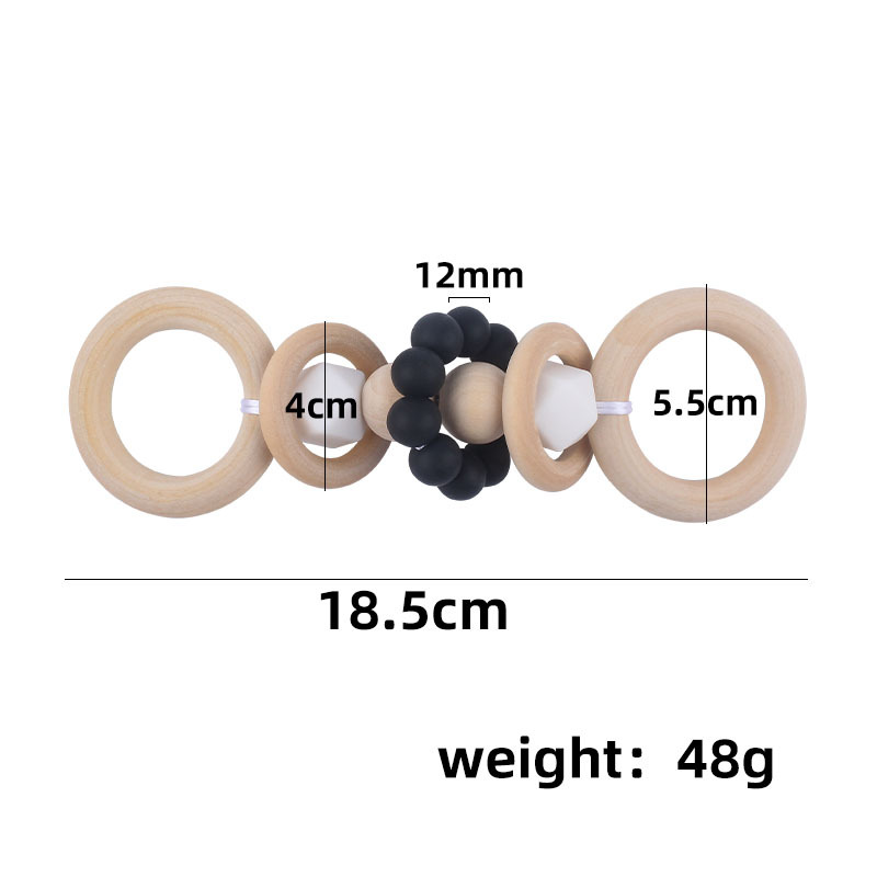 Mordedor creativo de juguete para niños nuevos Anillo Hemu bebé sonajero de mano ejercicio interactivo juguete de fortalecimiento dental palo de molienda