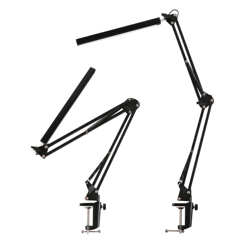 LED plegable brazo largo ojo protección lectura escritorio lámpara USB lectura aprendizaje escritorio lámpara universal escritorio largo brazo clip lámpara