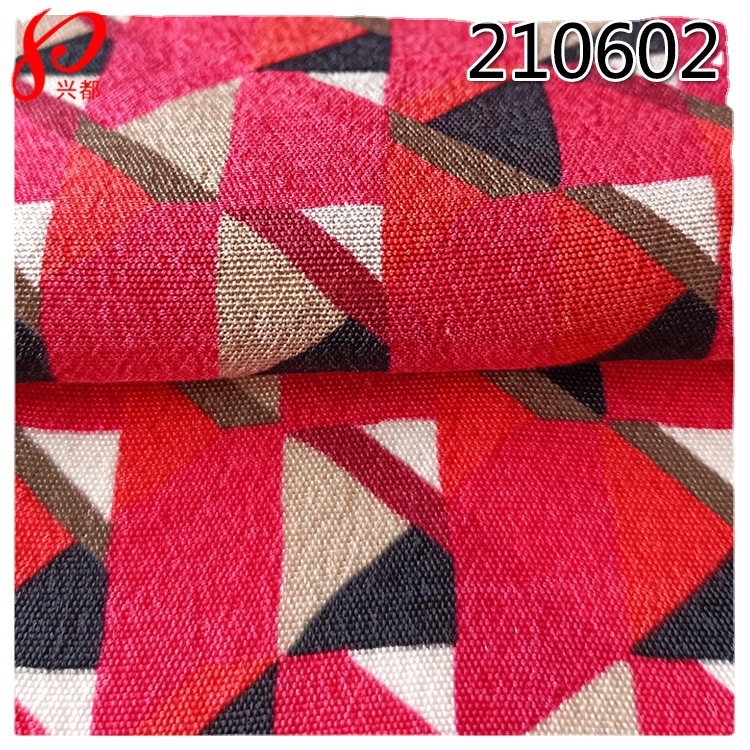 120D*30S梭织天丝绉布印花 106g长丝莱赛尔交织平纹绉布印花面料