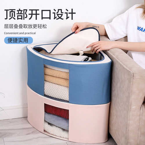 Paisiron original corner box Oxford cloth waterproof and moisture-proof fabric fan-shaped folding storage box for clothing and toys