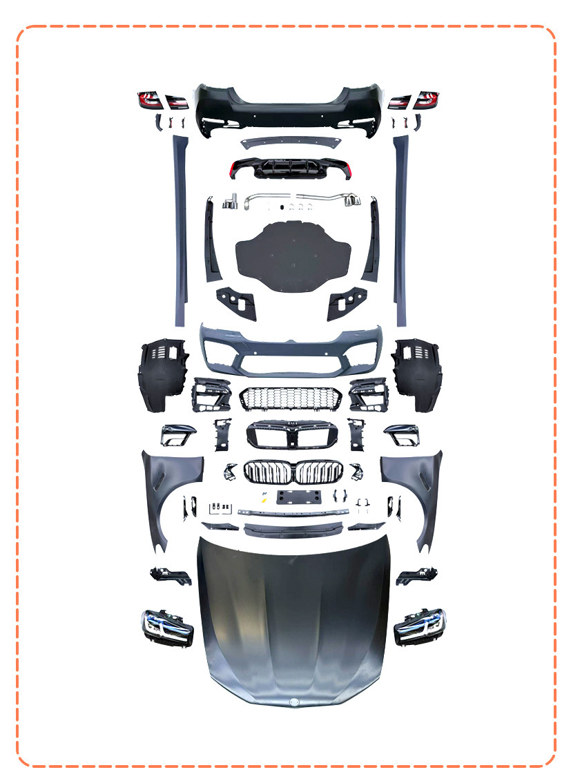 In stock from the manufacturer: 5 Series F10/F18 old to new G30/G38 M5 body kit for complete exterior upgrade