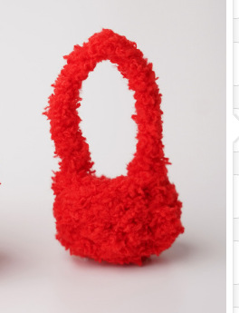 Small red velvet bag
