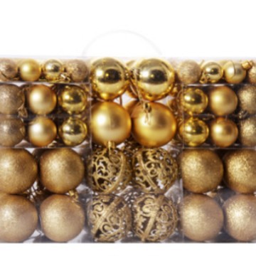 Amazon popular BOLA DE Navidad decoraciones de Navidad 100PCS traje colgante de Navidad