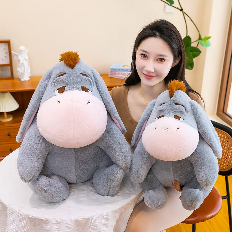 Internet-Famous Cute Eeyore Donkey Plush Toy, Cherry Blossom Donkey Doll, Sleepy Donkey, Adorable Stuffed Animal