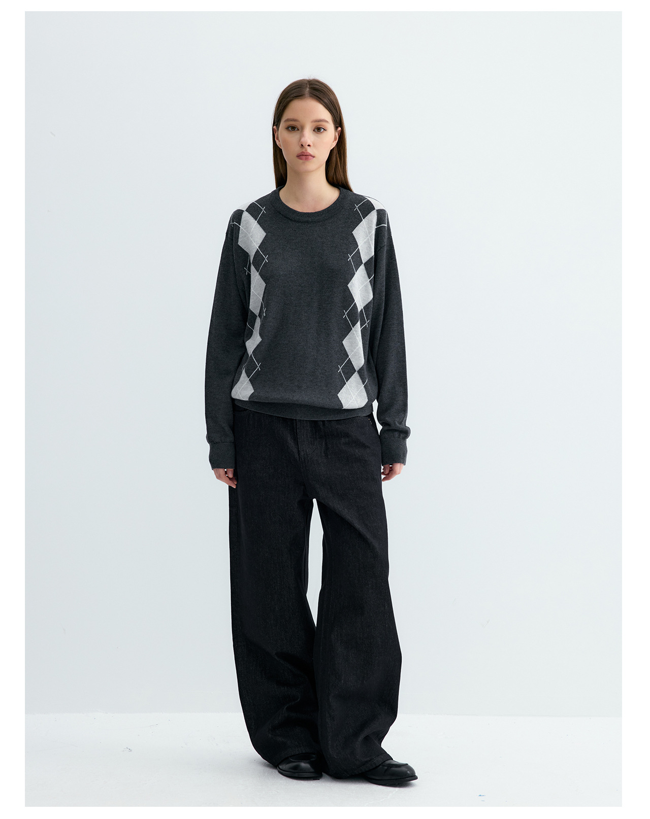 UNF Ralph Plaid 300g Crew Neck Sweater