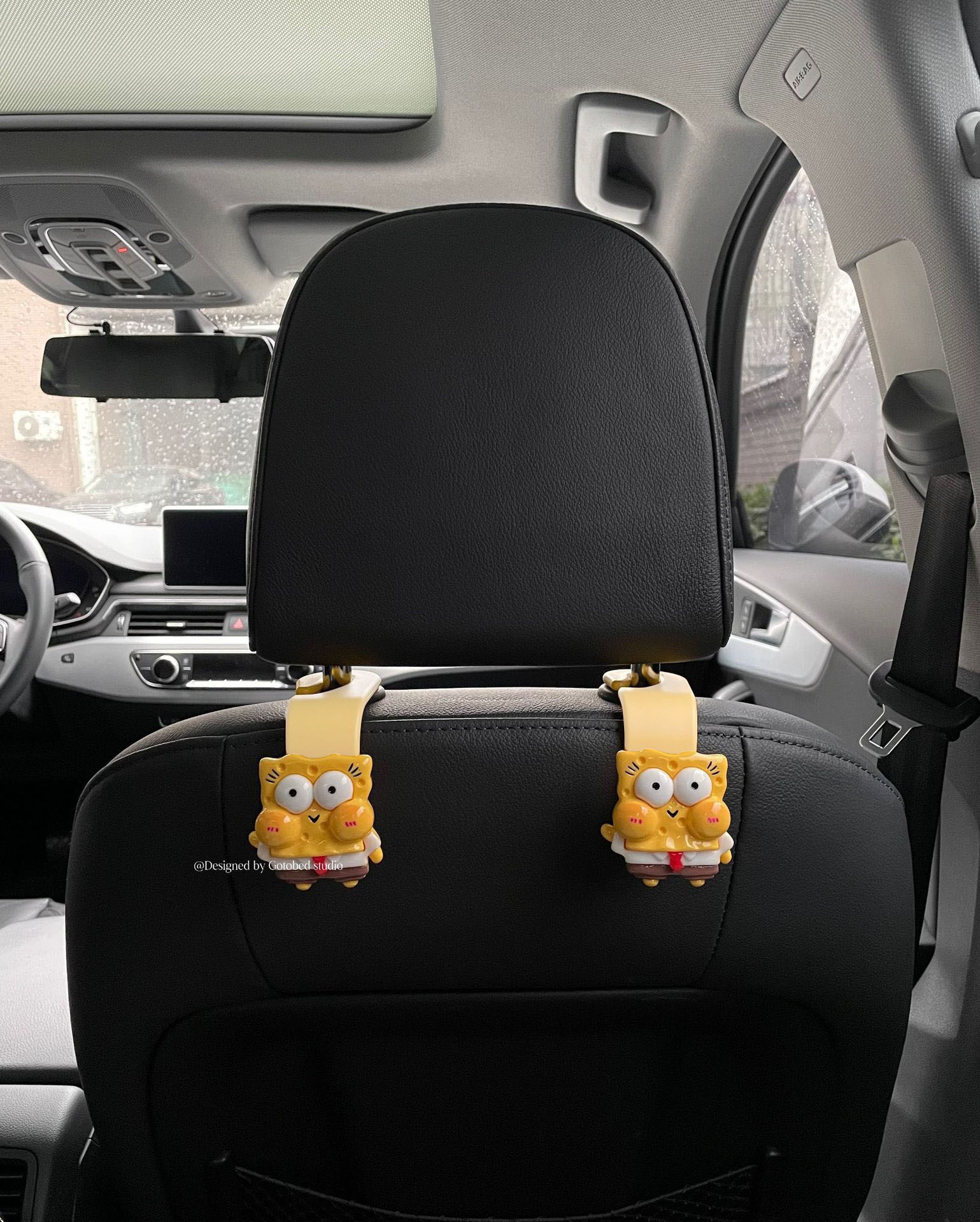 SpongeBob SquarePants Pai Daxing Creative Car Gancho para asiento trasero Decoración de almacenamiento del respaldo de la silla trasera Gancho pequeño Gancho lindo