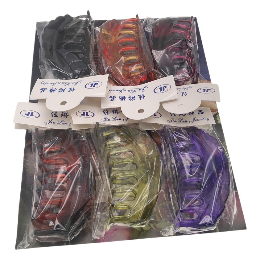 Orden tarjeta jalea de plástico luminoso color onda pelo agarre clip de ducha baño Clip 2 yuanes dos yuanes tienda cabeza accesorios suministro