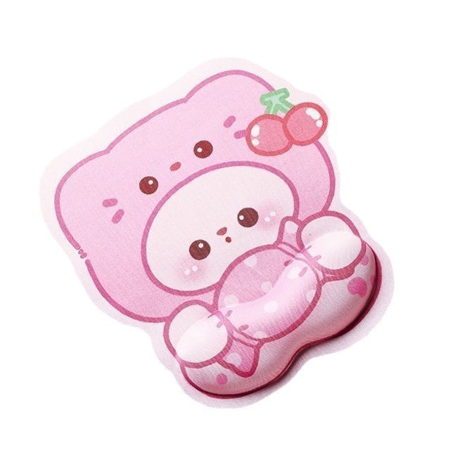 Nuevo ins lindo cartón de dibujos animados oso muñeca almohadilla de ratón para hombres y mujeres de oficina almohadilla de ratón para computadora soporte de teclado suave
