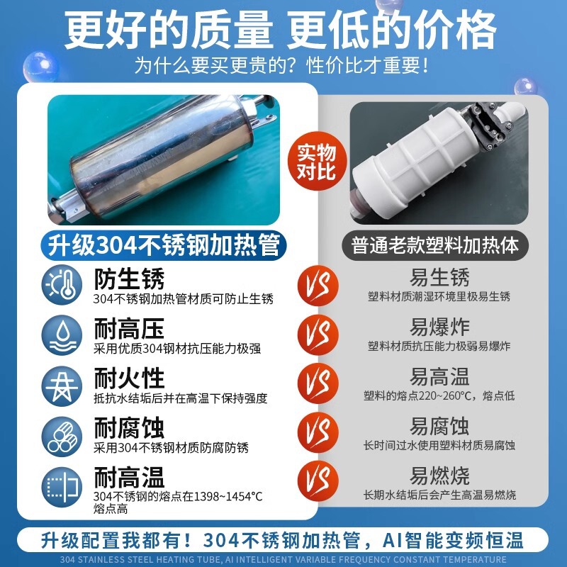 德国即热式电热水器家用变频恒温淋浴小型洗澡过水热租房用卫生间|undefined