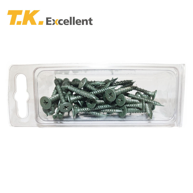 美标外贸沉平头十字槽高强度路锈宝热锈宝高低牙水泥螺丝钉