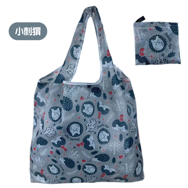 Spot bolsa de compras plegable de gran capacidad Spot bolsa de protección ambiental bolsa plegable bolsa de almacenamiento portátil impresa portátil creativa