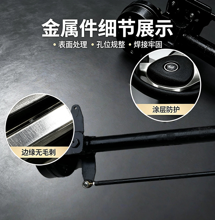 Five-hole oil drum brake front axle assembly, electric four-wheeler front axle, 2-ton load capacity, steering gear assembly