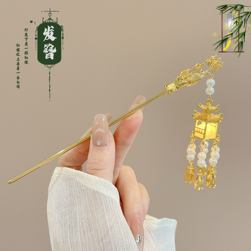 Nuevo clip de cabello chino simple y moderno clip de cabello antiguo de alta sensibilidad clip de cabello bandeja de cabello vestido chino tocado